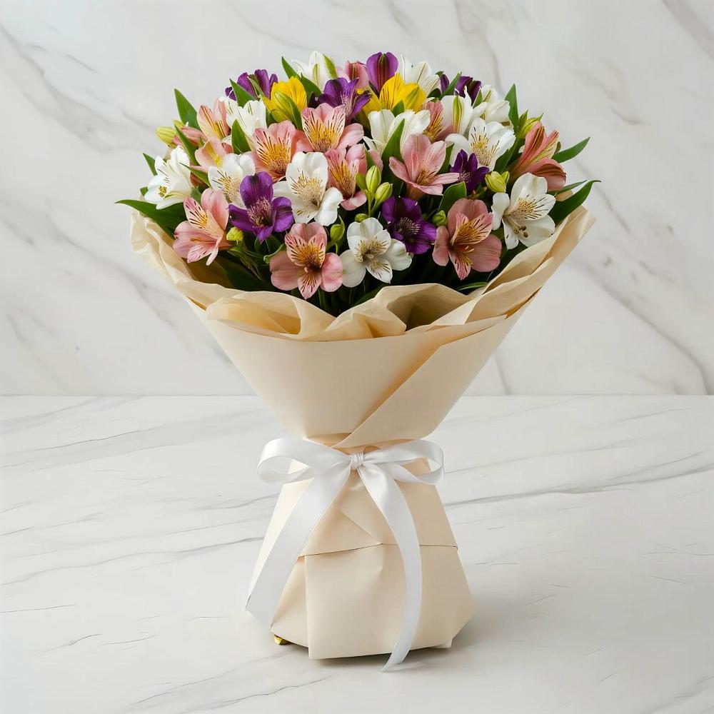 Букет цветов из: Альстромерии в Краснохолм