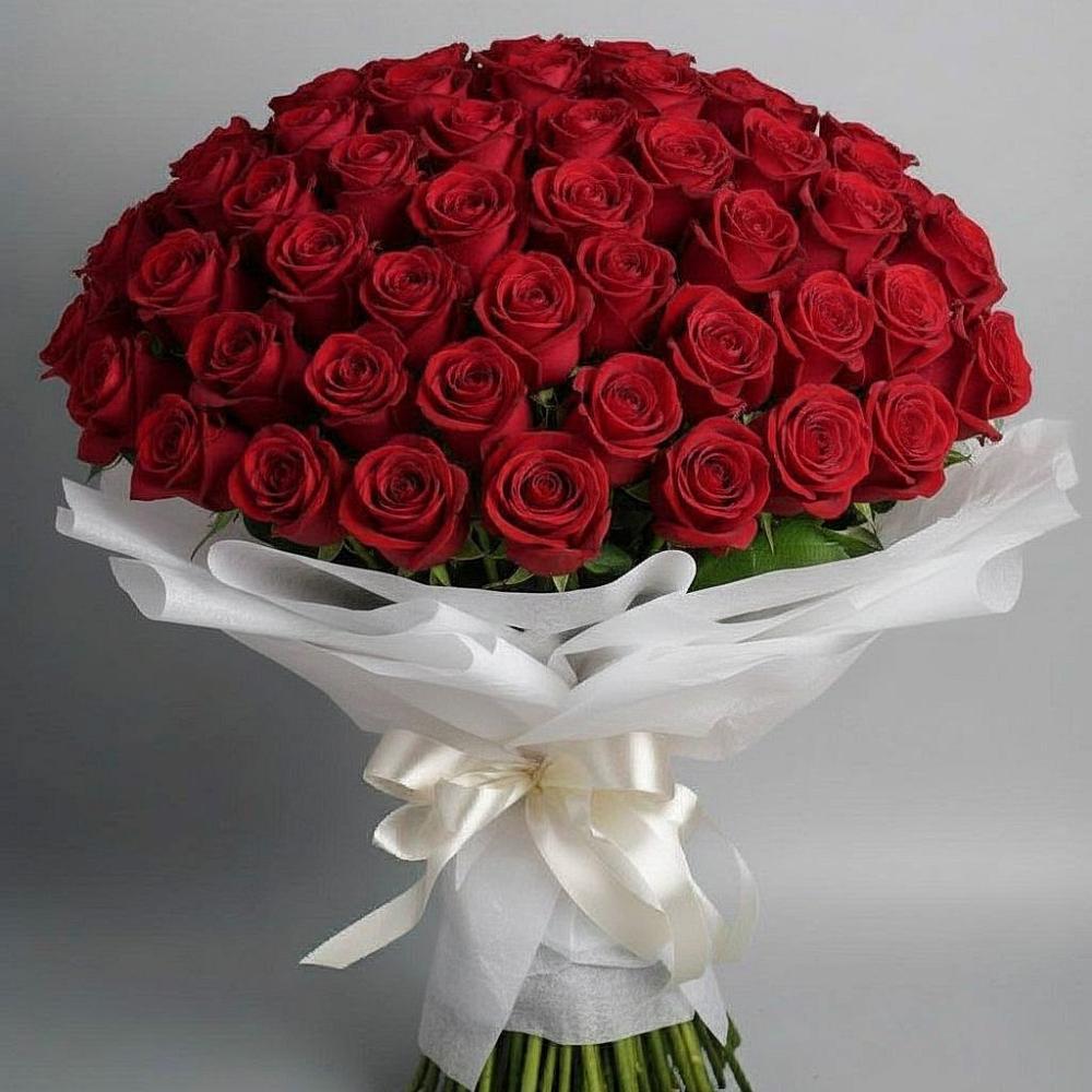 Букет 101 Красная роза Блэк Мэджик в Краснохолм