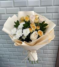 Букет цветов из:  Розы и Хризантемы #REPLACE_PRED# Краснохолм