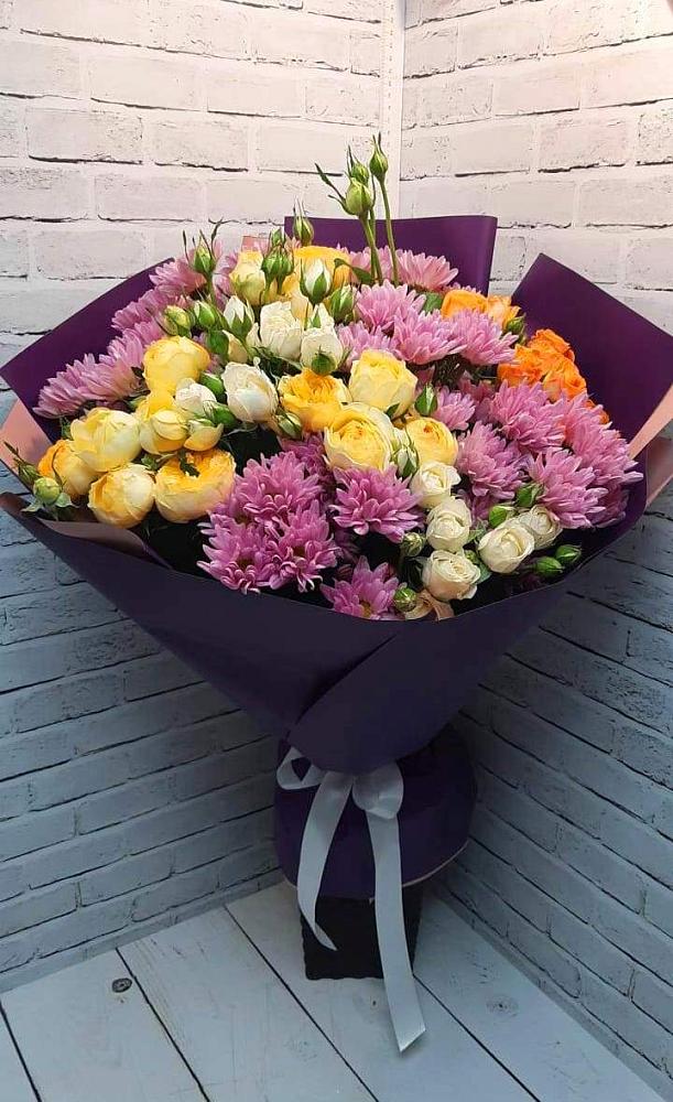 Букет цветов из: Хризантемы и Розы в Краснохолм
