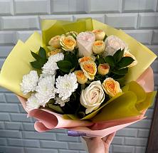 Букет цветов из:  Розы и Хризантемы #REPLACE_PRED# Краснохолм