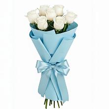 Букет 7 белых роз Проуд в Краснохолм