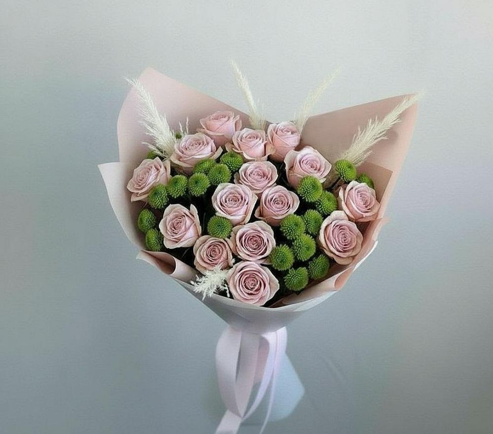 Букет цветов из: Розы и Хризантемы в Краснохолм