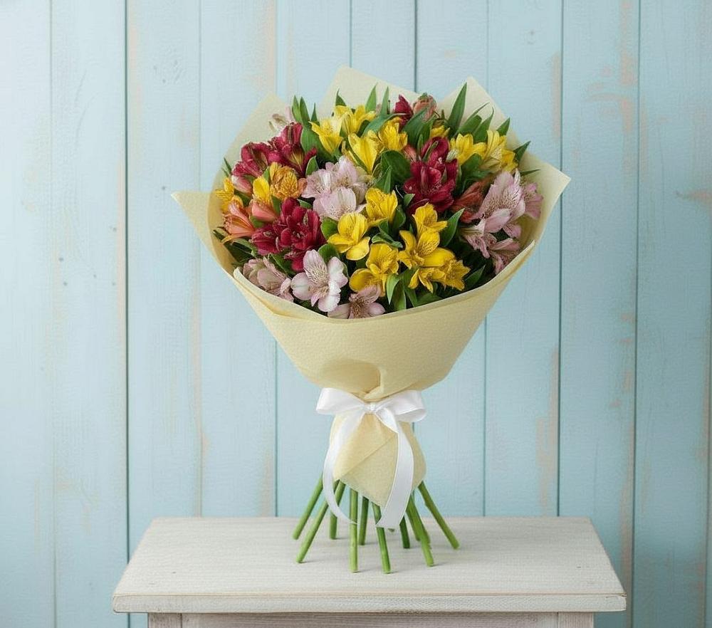 Букет цветов из: Альстромерии в Краснохолм