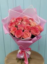 Букет 15 Розовых роз Равель в Краснохолм