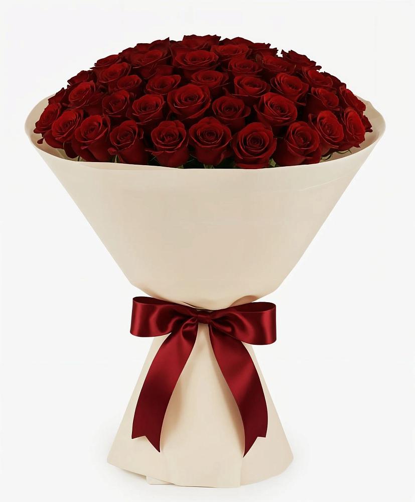 Букет 101 Бордовая роза Блэк Бакарра в Краснохолм